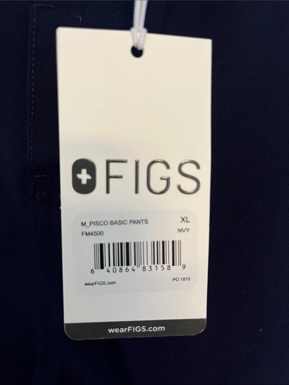 Figs NWT Pisco Basic Pants Navy Blue Sz XL